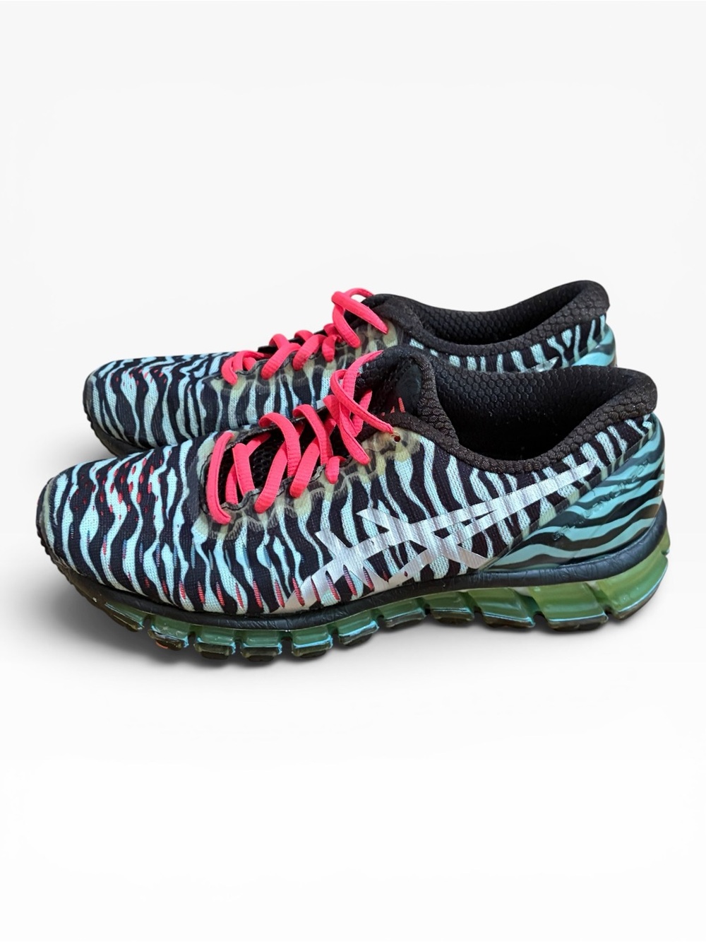 ASICS GEL-QUANTUM 360 Running Shoes Women’s Size 6.5 Multicolor ZEBRA